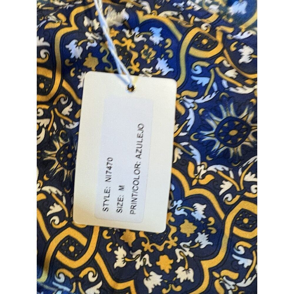 Nieves Lavi Sleeveless Top Women Anthropologie Sz M New Azulejo 100% Silk Cami - Picture 8 of 8